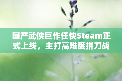 国产武侠巨作任侠Steam正式上线，主打高难度拼刀战斗体验