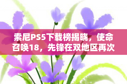索尼PS5下载榜揭晓，使命召唤18，先锋在双地区再次登顶成功