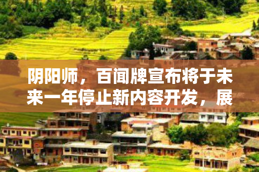 阴阳师，百闻牌宣布将于未来一年停止新内容开发，展望未来发展之路