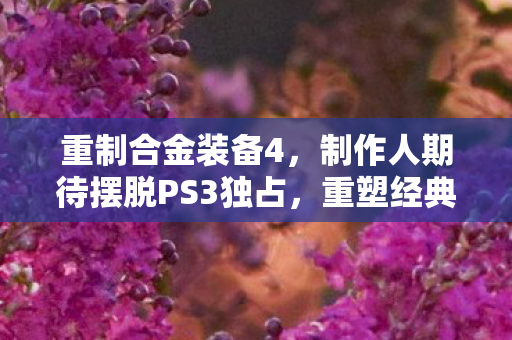 重制合金装备4，制作人期待摆脱PS3独占，重塑经典游戏魅力