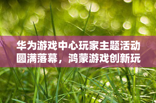 华为游戏中心玩家主题活动圆满落幕，鸿蒙游戏创新玩法引爆玩家热情