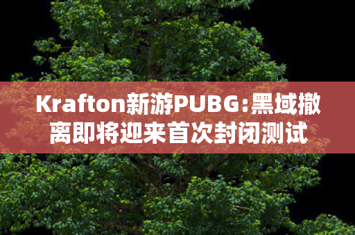 Krafton新游PUBG:黑域撤离即将迎来首次封闭测试
