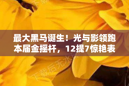 最大黑马诞生！光与影领跑本届金摇杆，12提7惊艳表现瞩目