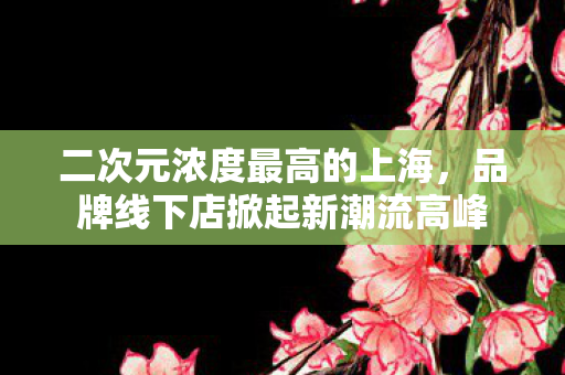 二次元浓度最高的上海，品牌线下店掀起新潮流高峰