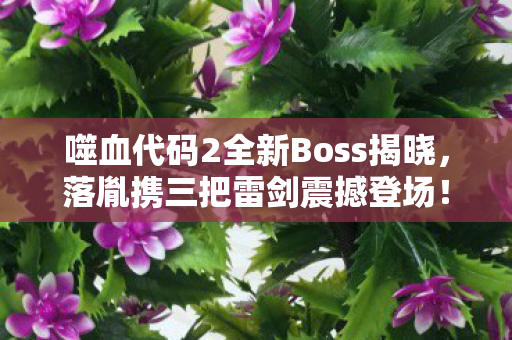 噬血代码2全新Boss揭晓，落胤携三把雷剑震撼登场！