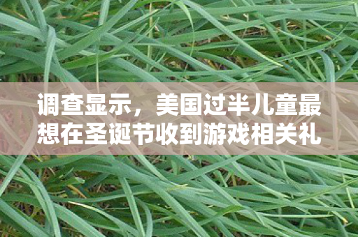 调查显示，美国过半儿童最想在圣诞节收到游戏相关礼物