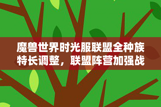 魔兽世界时光服联盟全种族特长调整，联盟阵营加强战略解析