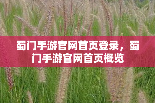 蜀门手游官网首页登录，蜀门手游官网首页概览