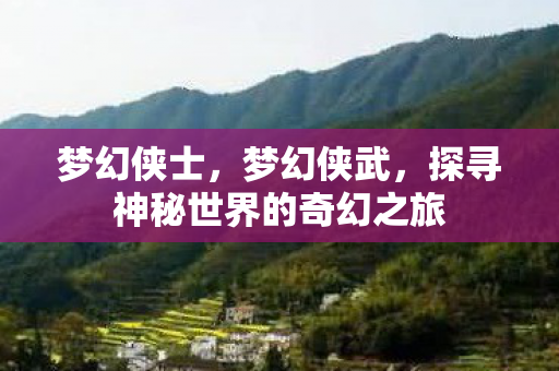 梦幻侠士，梦幻侠武，探寻神秘世界的奇幻之旅