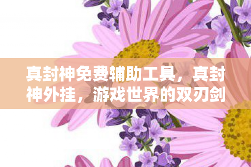 真封神免费辅助工具，真封神外挂，游戏世界的双刃剑