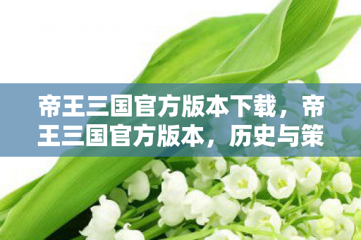帝王三国官方版本下载，帝王三国官方版本，历史与策略的完美融合