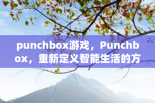 punchbox游戏，Punchbox，重新定义智能生活的方式