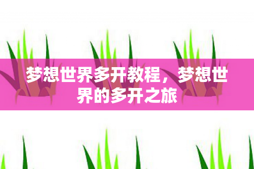 梦想世界多开教程，梦想世界的多开之旅