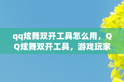 qq炫舞双开工具怎么用，QQ炫舞双开工具，游戏玩家的福音