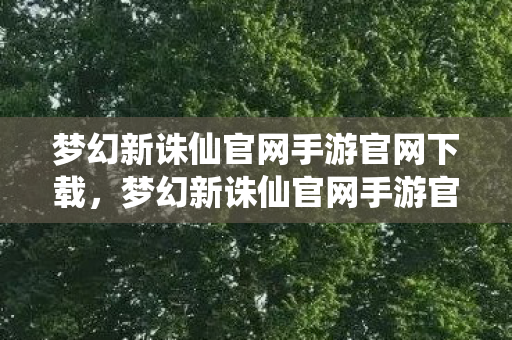 梦幻新诛仙官网手游官网下载，梦幻新诛仙官网手游官网，探索奇幻世界的起点