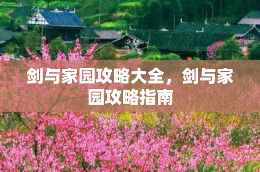 剑与家园攻略大全，剑与家园攻略指南