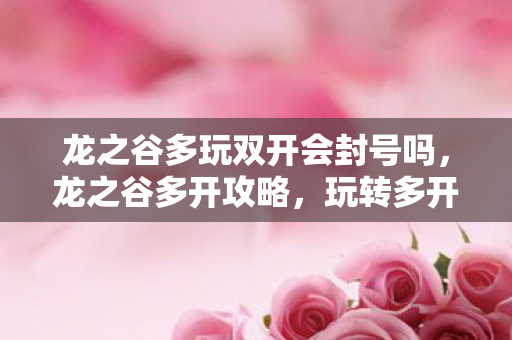 龙之谷多玩双开会封号吗，龙之谷多开攻略，玩转多开，体验游戏新境界