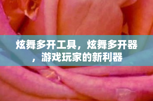 炫舞多开工具，炫舞多开器，游戏玩家的新利器