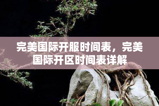 完美国际开服时间表，完美国际开区时间表详解