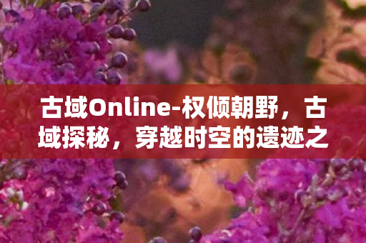 古域Online-权倾朝野，古域探秘，穿越时空的遗迹之旅