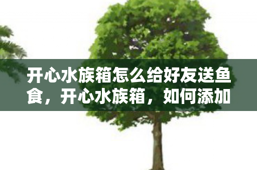 开心水族箱怎么给好友送鱼食，开心水族箱，如何添加好友，共享养鱼的乐趣