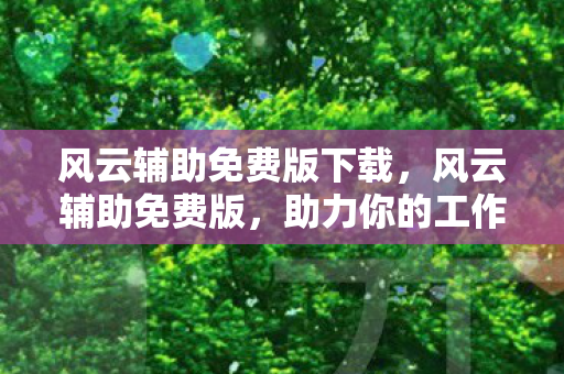 风云辅助免费版下载，风云辅助免费版，助力你的工作与娱乐体验