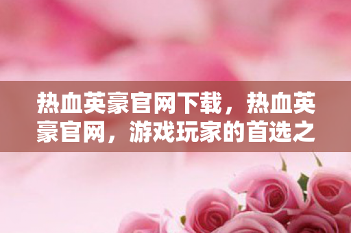 热血英豪官网下载，热血英豪官网，游戏玩家的首选之地
