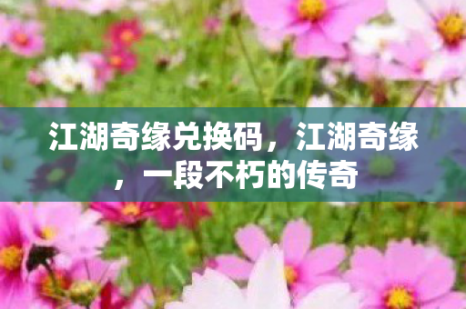 江湖奇缘兑换码，江湖奇缘，一段不朽的传奇