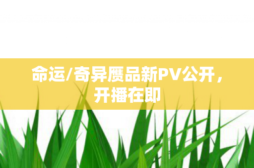 命运/奇异赝品新PV公开，开播在即