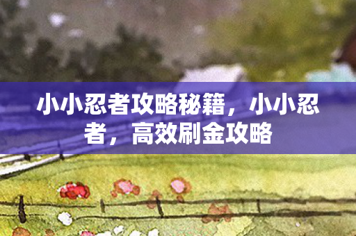 小小忍者攻略秘籍，小小忍者，高效刷金攻略