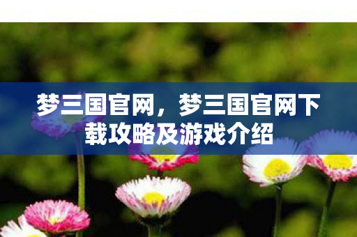 梦三国官网，梦三国官网下载攻略及游戏介绍