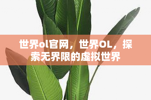 世界ol官网，世界OL，探索无界限的虚拟世界