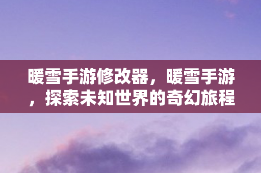 暖雪手游修改器，暖雪手游，探索未知世界的奇幻旅程