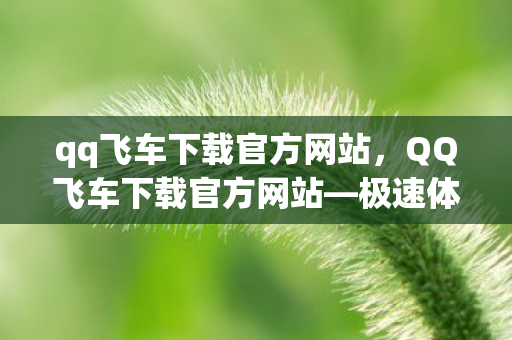 qq飞车下载官方网站，QQ飞车下载官方网站—极速体验，畅享游戏乐趣