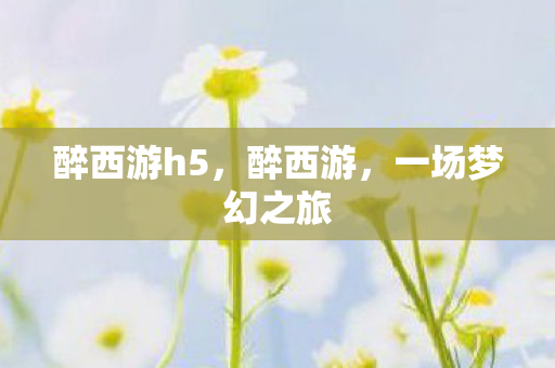 醉西游h5，醉西游，一场梦幻之旅