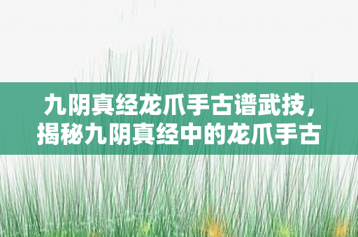 九阴真经龙爪手古谱武技，揭秘九阴真经中的龙爪手古谱