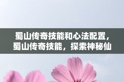 蜀山传奇技能和心法配置，蜀山传奇技能，探索神秘仙侠世界中的奇幻奥秘