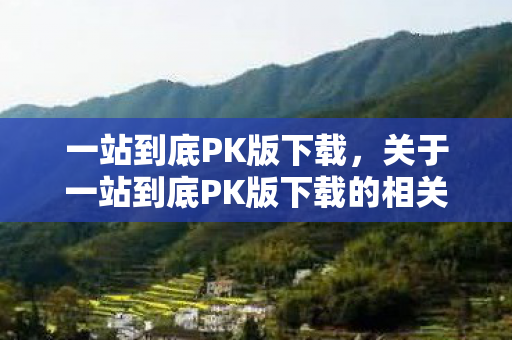一站到底PK版下载，关于一站到底PK版下载的相关探讨