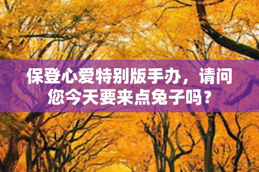 保登心爱特别版手办，请问您今天要来点兔子吗？