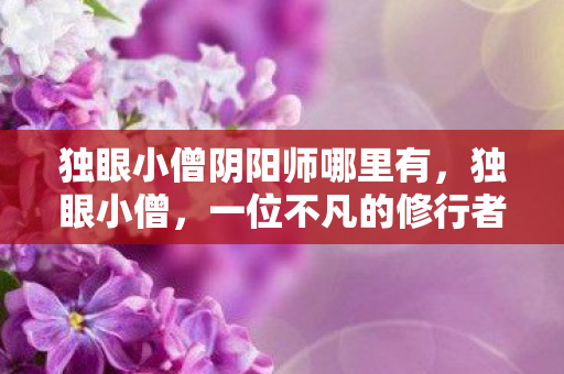 独眼小僧阴阳师哪里有，独眼小僧，一位不凡的修行者