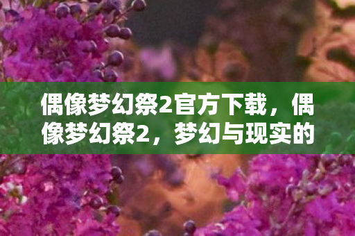 偶像梦幻祭2官方下载，偶像梦幻祭2，梦幻与现实的交融