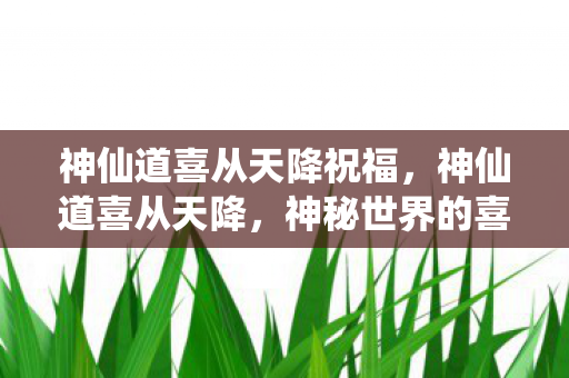 神仙道喜从天降祝福，神仙道喜从天降，神秘世界的喜悦降临人间