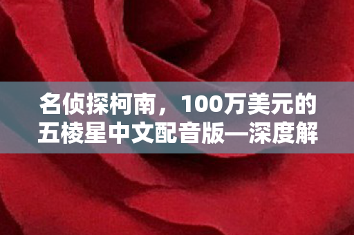 名侦探柯南，100万美元的五棱星中文配音版—深度解析与体验