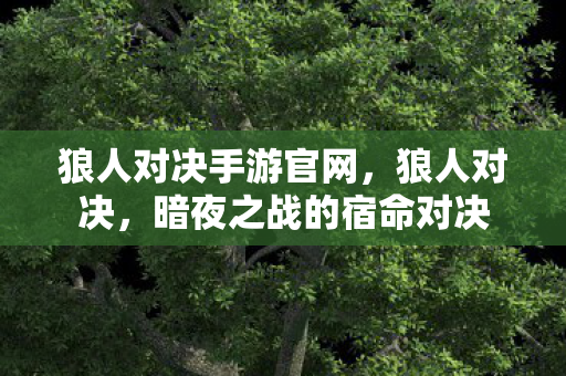 狼人对决手游官网，狼人对决，暗夜之战的宿命对决