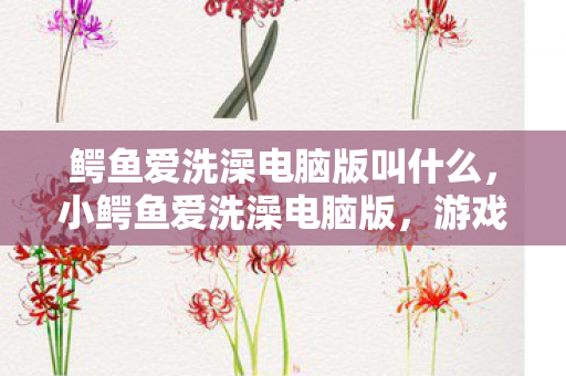 鳄鱼爱洗澡电脑版叫什么，小鳄鱼爱洗澡电脑版，游戏魅力与玩法解析