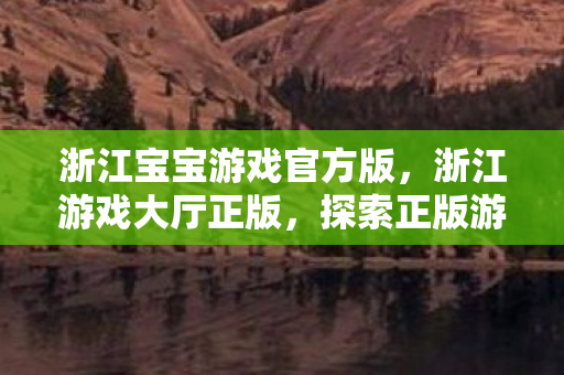 浙江宝宝游戏官方版，浙江游戏大厅正版，探索正版游戏的魅力与价值