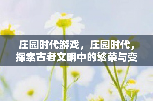 庄园时代游戏，庄园时代，探索古老文明中的繁荣与变迁