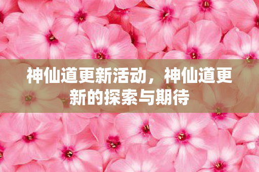 神仙道更新活动，神仙道更新的探索与期待