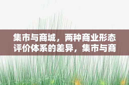 集市与商城，两种商业形态评价体系的差异，集市与商城，商业形态评价体系的差异