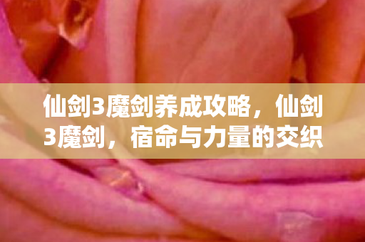 仙剑3魔剑养成攻略，仙剑3魔剑，宿命与力量的交织，仙剑3，魔剑养成攻略，解锁宿命与力量的交织